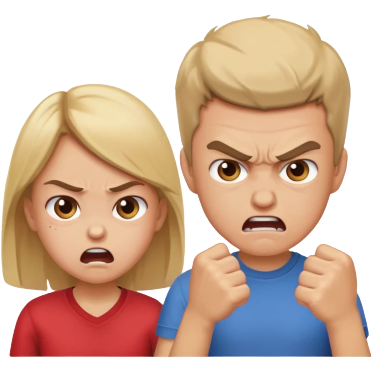 brother and sister fighting  emoji