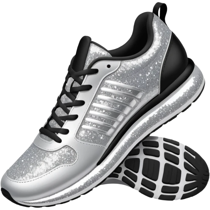 glitter running shoes no brand emoji