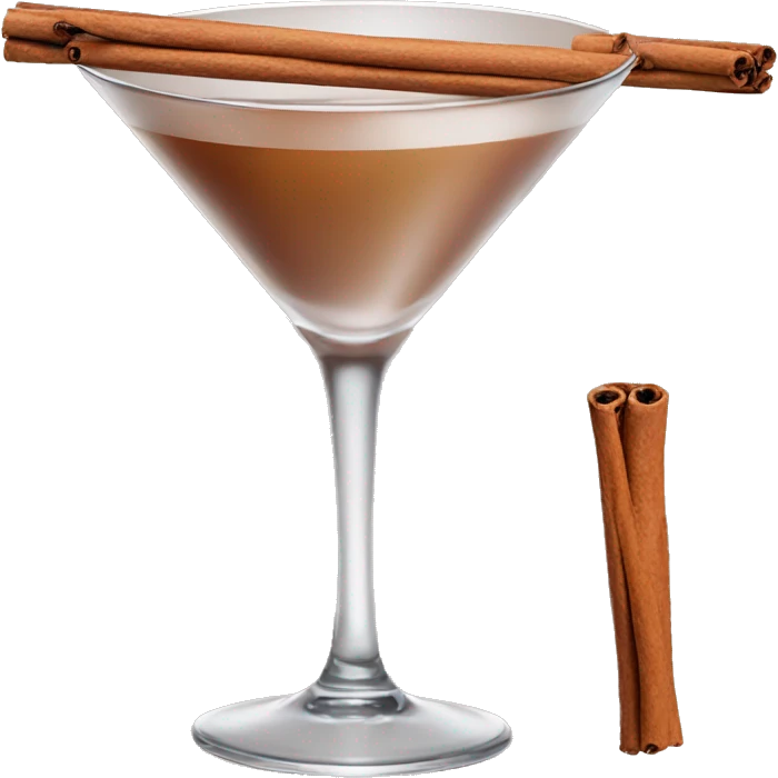 cinnamon martini with only 1 cinnamon stick emoji