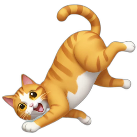 Falling cat emoji