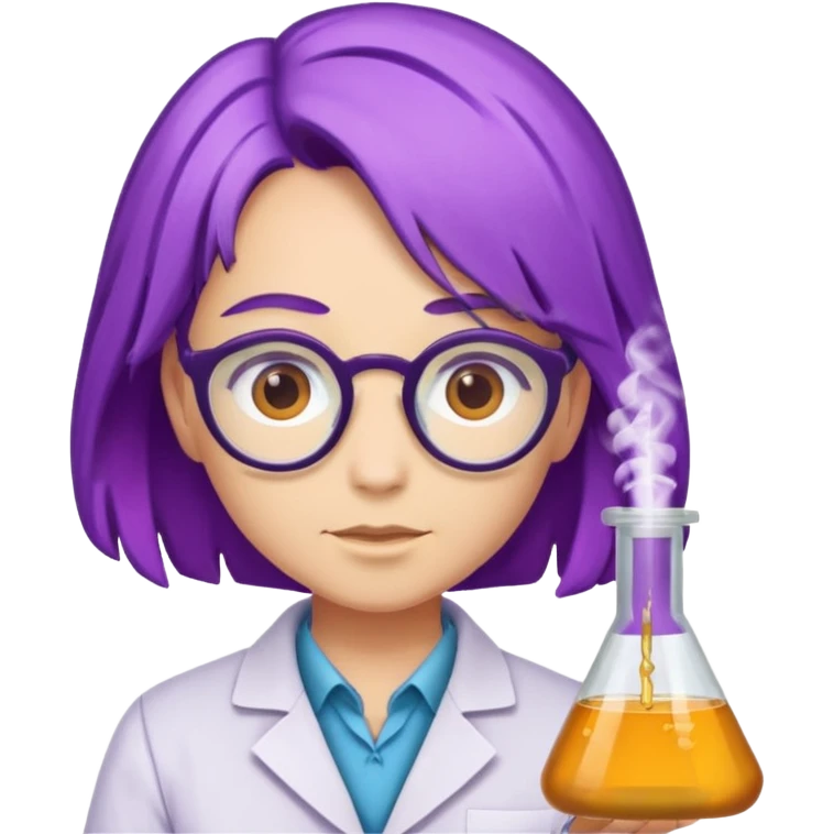 purple haired scientists emoji
