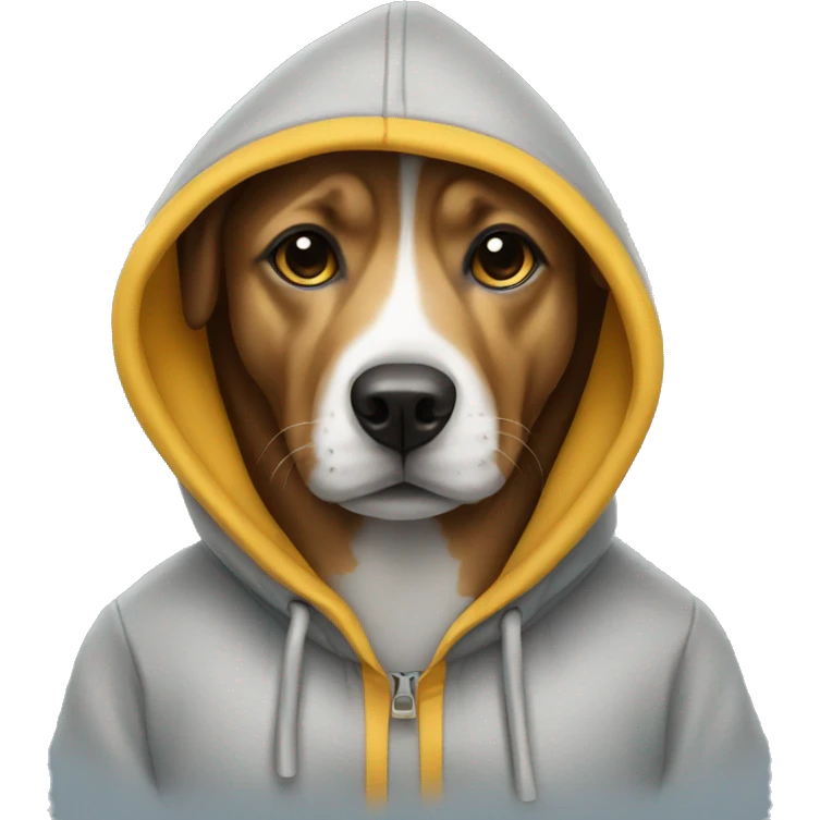 Dog wearing a hoddie emoji