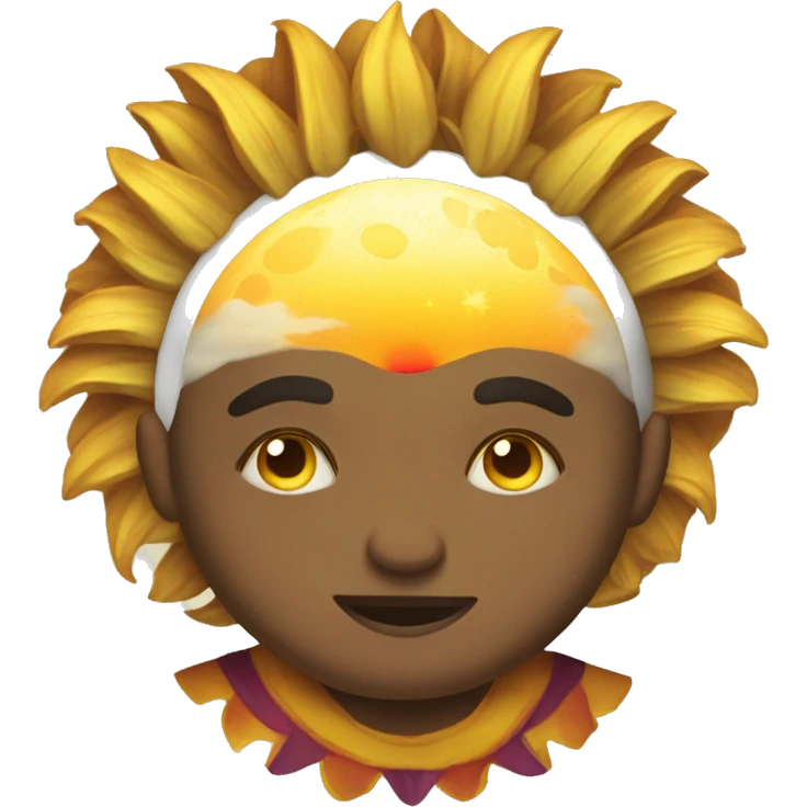 El sol y la luna juntos emoji