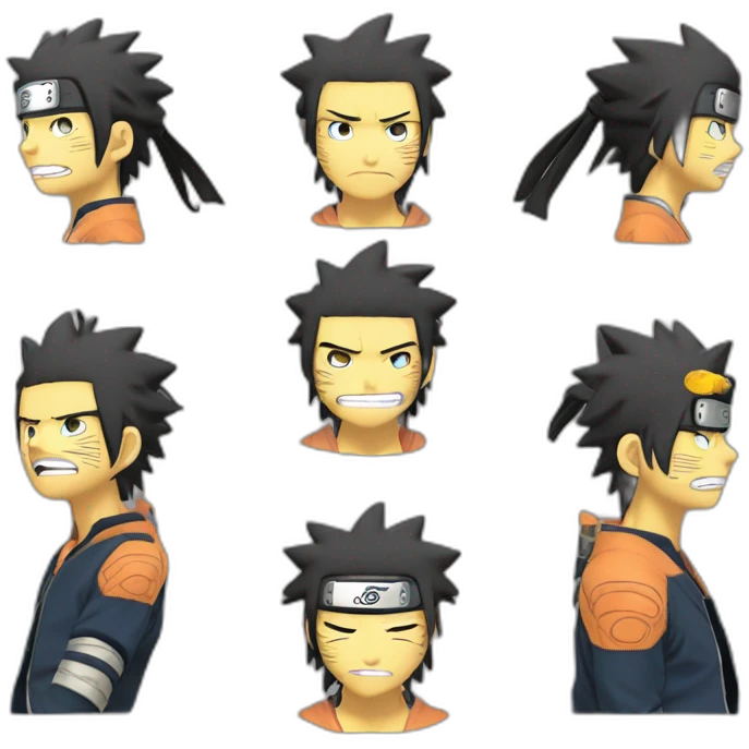 Naruto Shippuden expresiones emoji