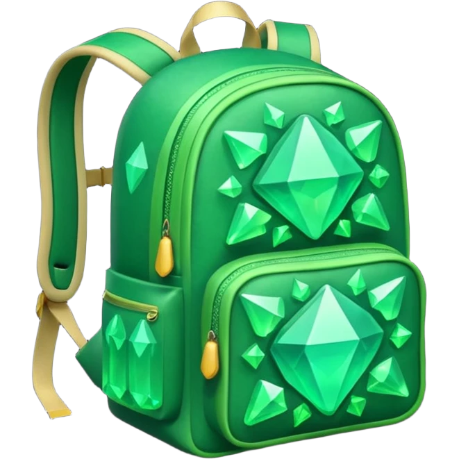 fantasy green magic backpack emoji low poly

































 emoji