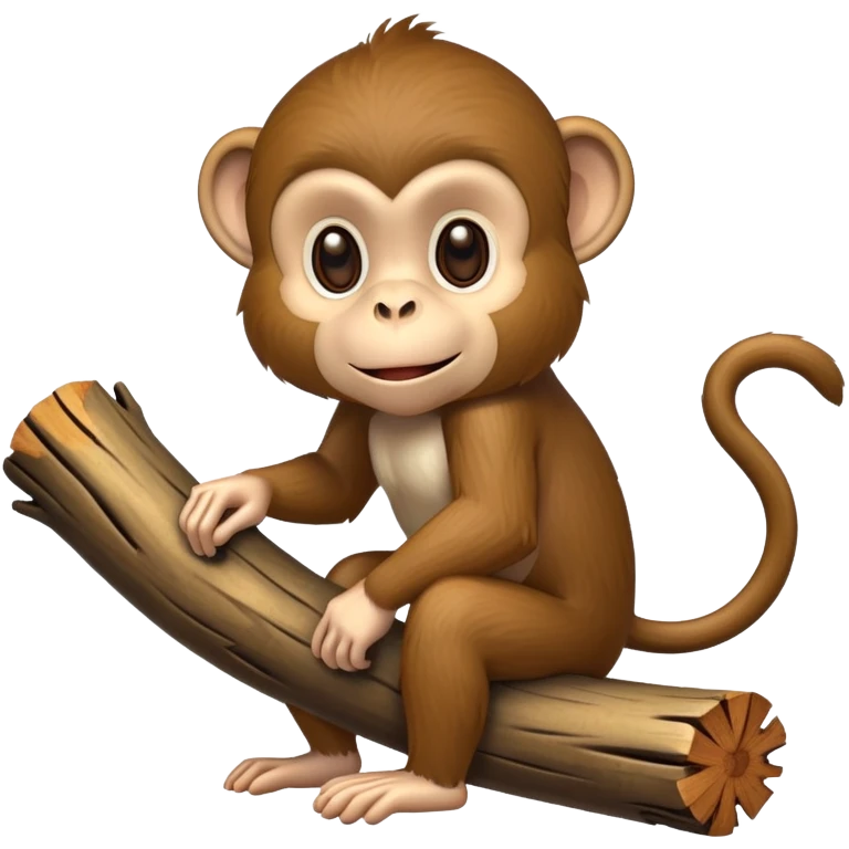 Monkey with log emoji