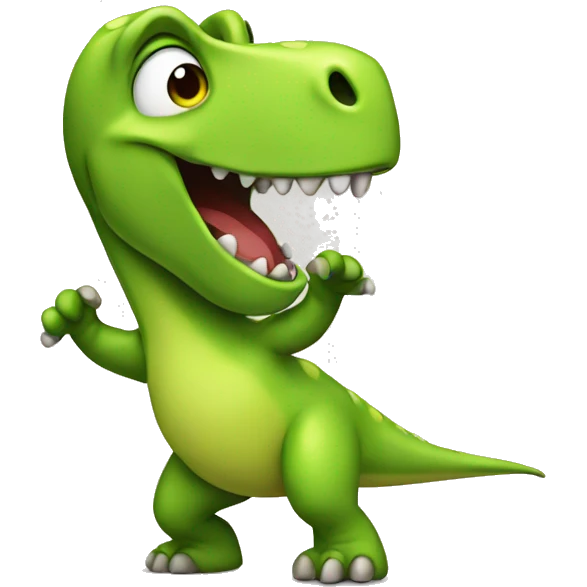 Dancing dinosaur emoji