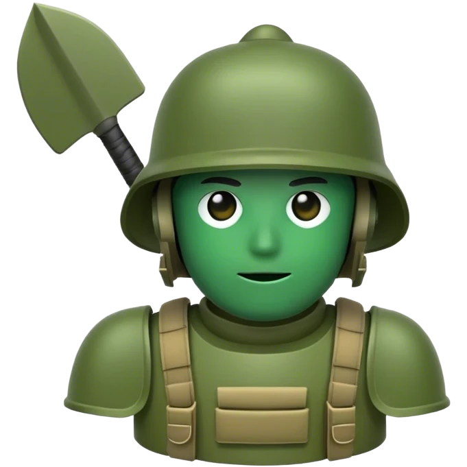 green soldier helmet emoji