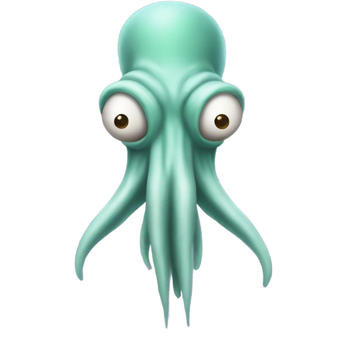Squidwards long nose emoji