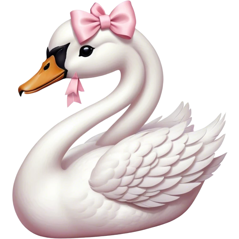 swan light pink bow emoji