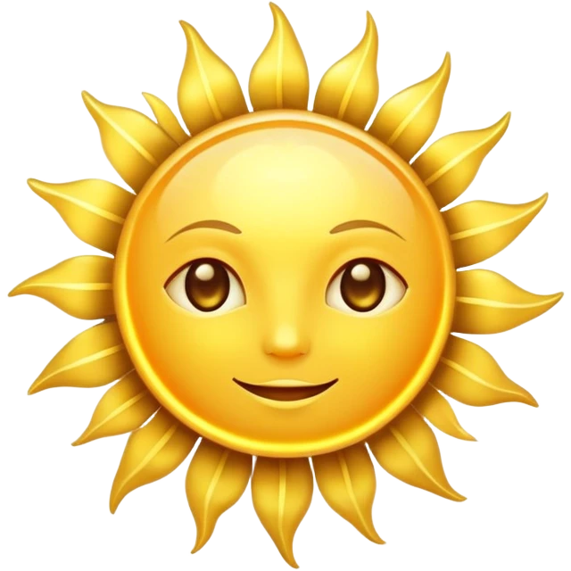 bright yellow sun with rays emoji
