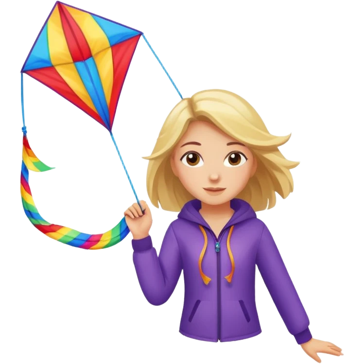 girl with kite,Kite Flyers, big kite. emoji
