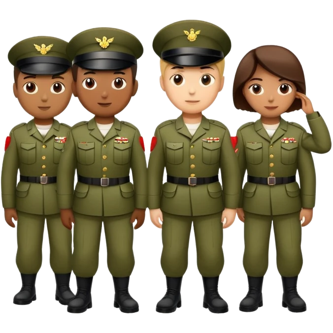 Army of soldiers emoji