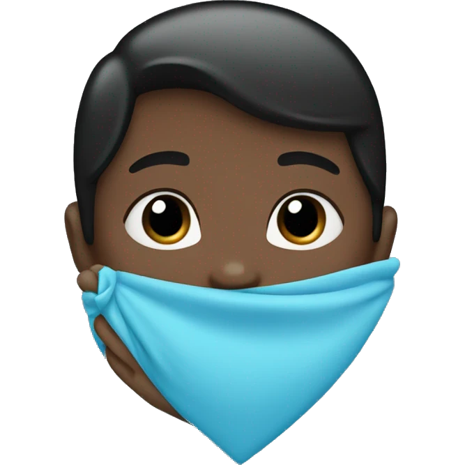 Half black and baby blue heart emoji