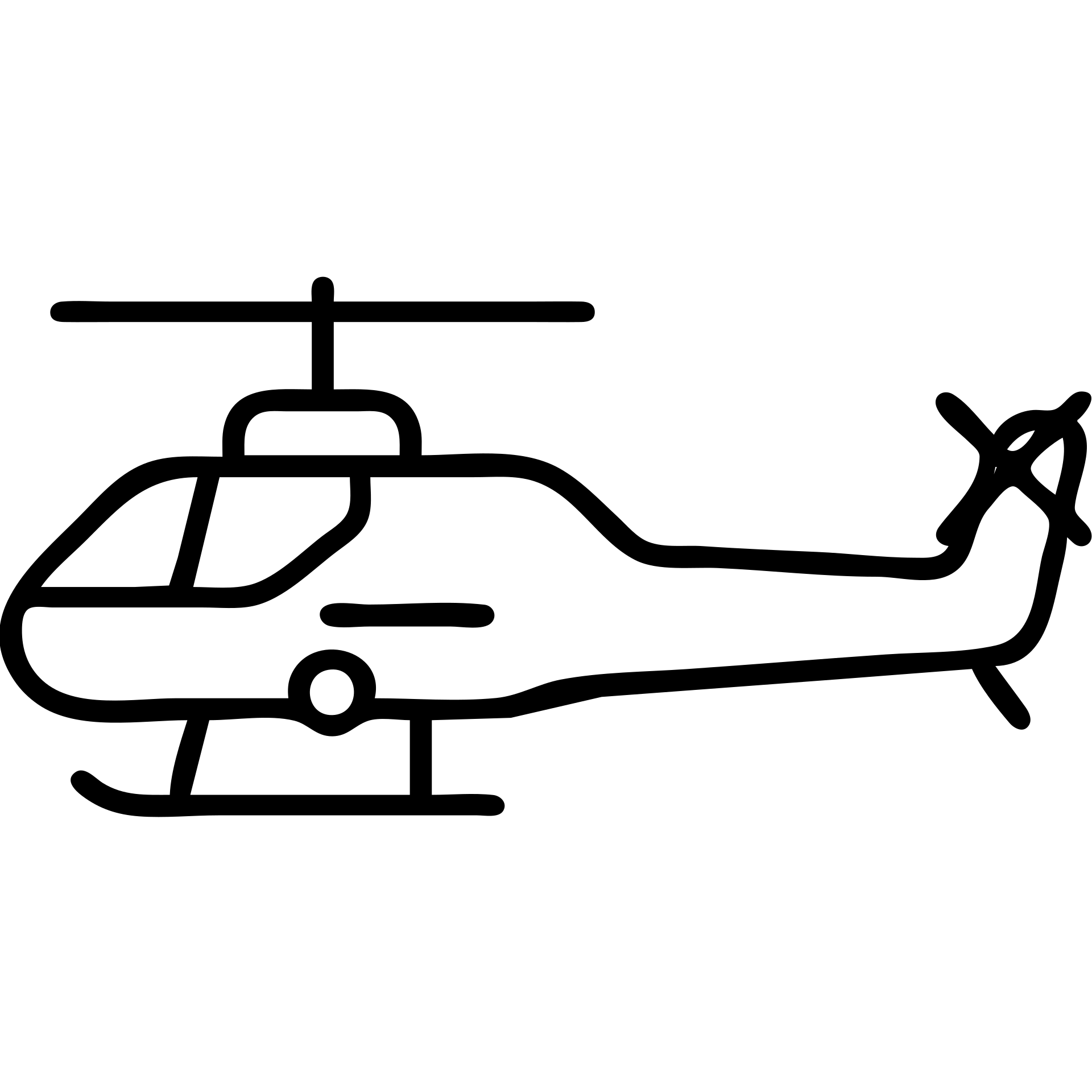 outlined Apache helicopter icon emoji