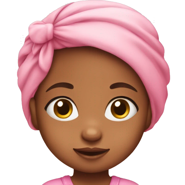 Baby girl in pink clothes  emoji