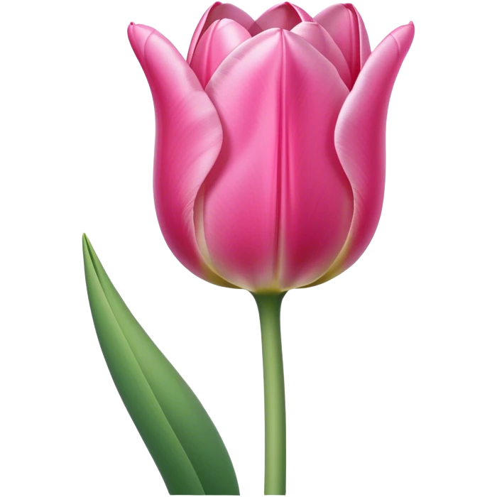 single pink Tulip, straight stem emoji
