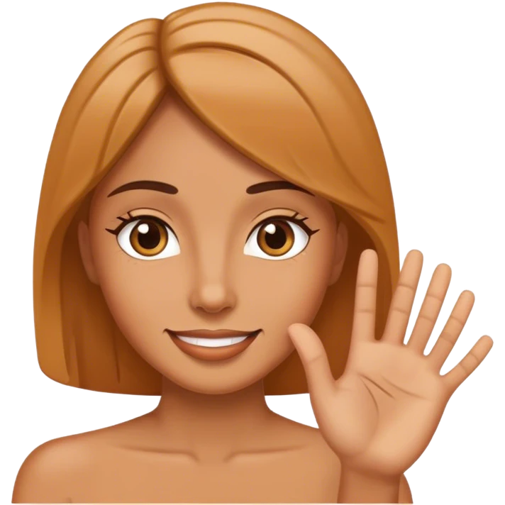 woman says hello emoji
