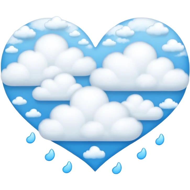 heart shaped clouds emoji