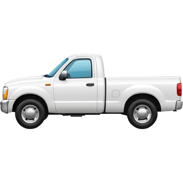 WHITE PICKUPTRUCK SIDE VIEW emoji