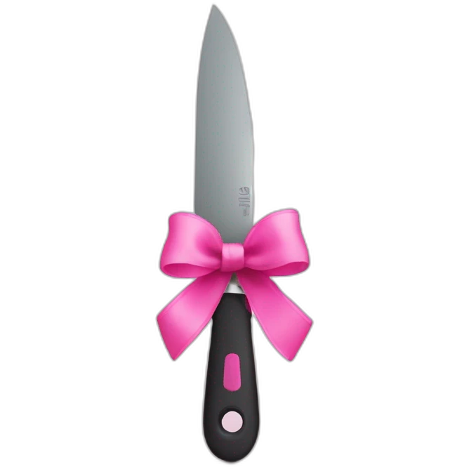 Knife with pink ribbon emoji
