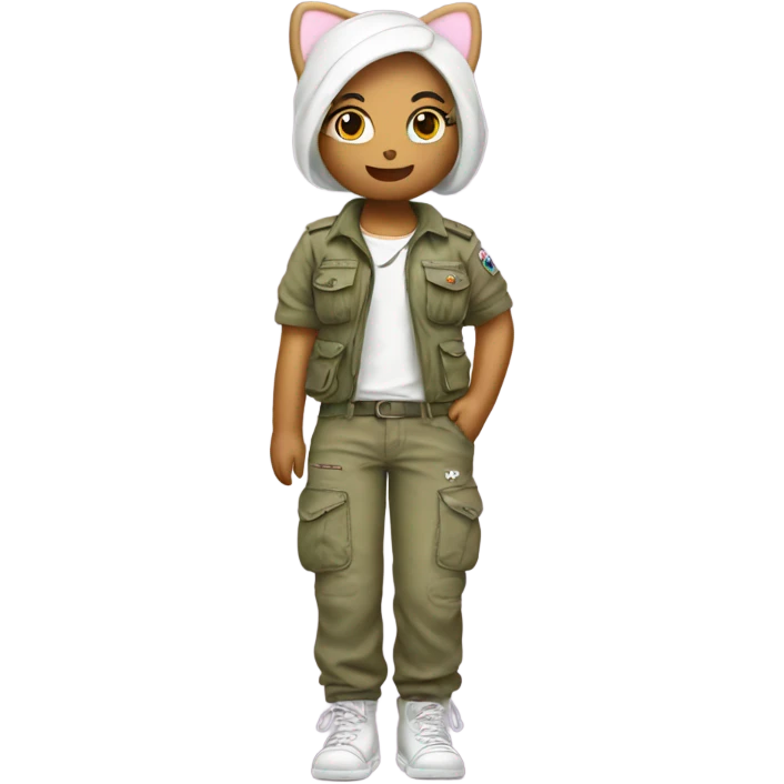 Hello kitty wearing cargo pants emoji