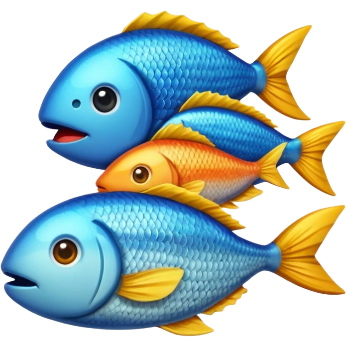 pile of fish inspired by reference image, emoji style, variation 3 emoji