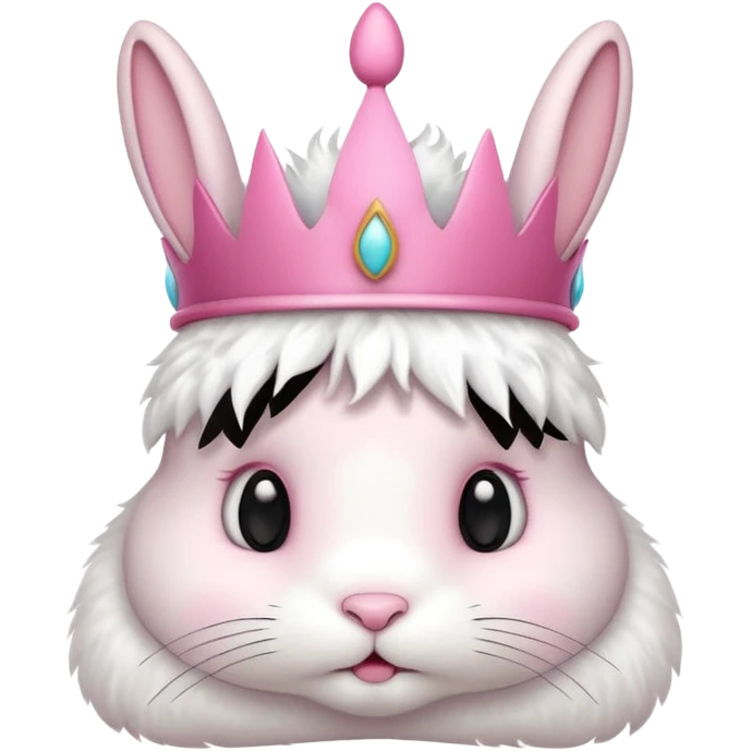 bunny with pink crown emoji