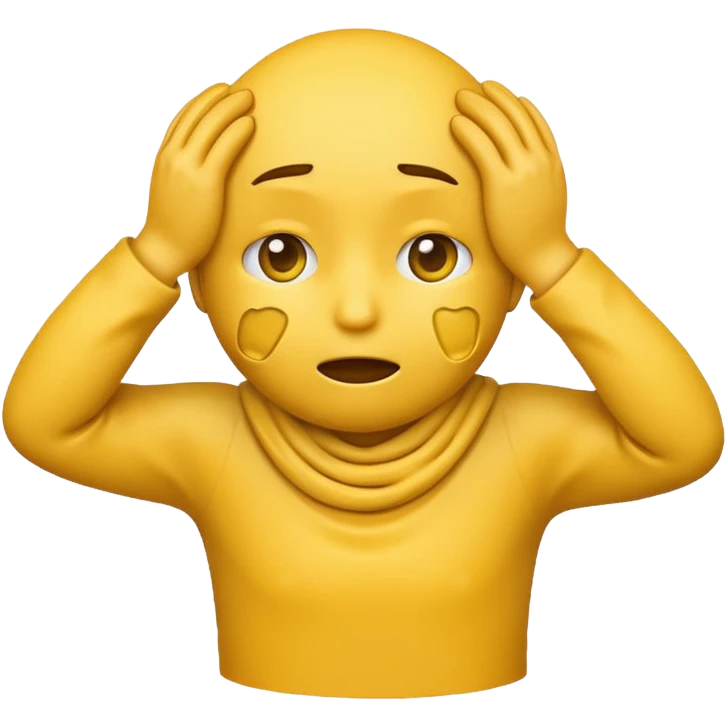 yellow choking emoji with hands around its neck emoji