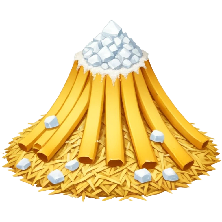 Straw and a pile of salt emoji
