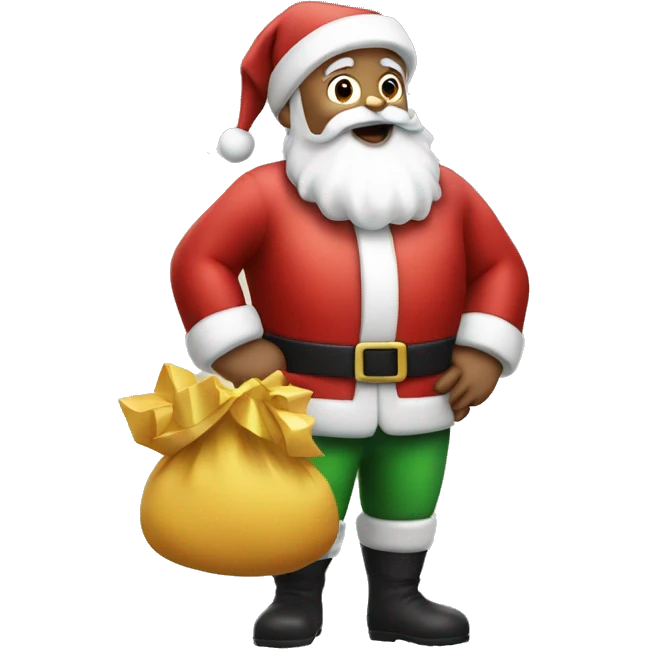 Santa with a bag of presents emoji