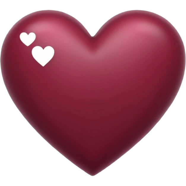 Corazón de color vinotinto oscuro emoji