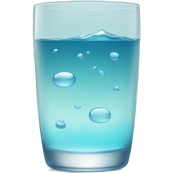 Chilled water in glass emoji