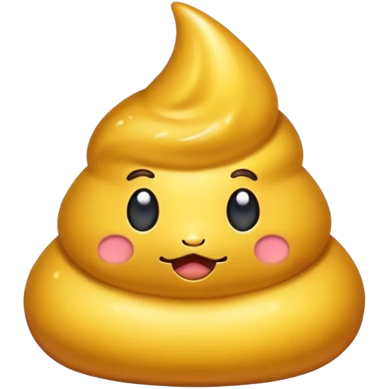 Golden poo emoji