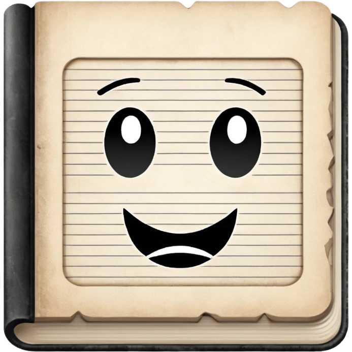 MONOCHROME WRITTEN PAPER BOOK emoji