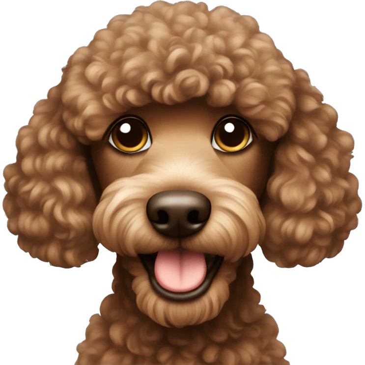 Brown poodle emoji