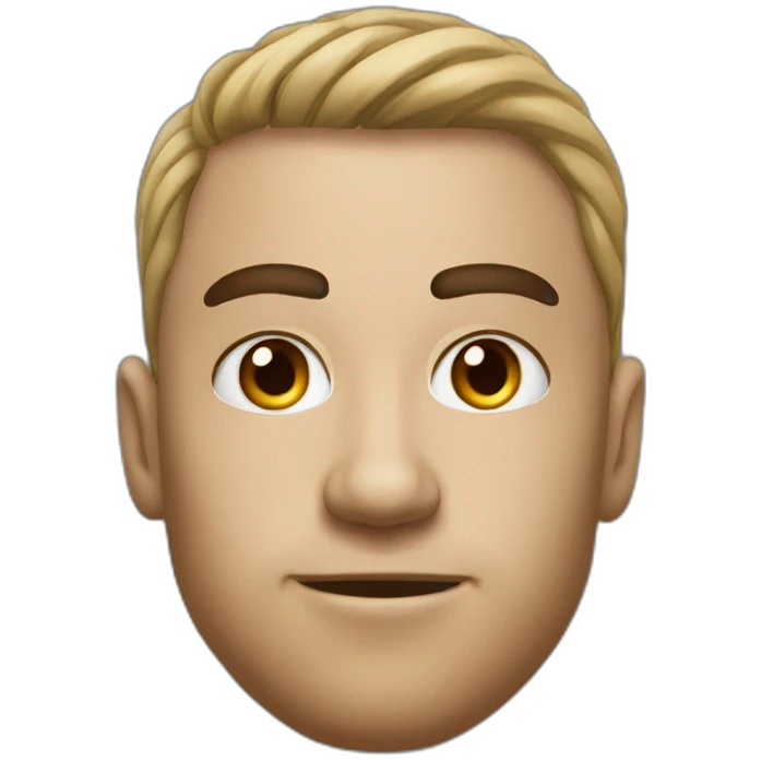 Soccer player with eye brows up emoji