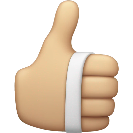 Thumbs up in a cast emoji