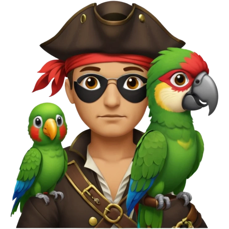 pirate and parrot emoji
