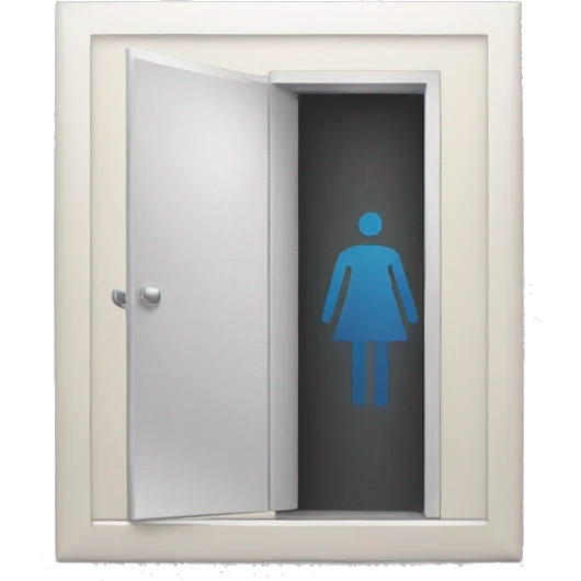 a door with the men restroom sign on it emoji