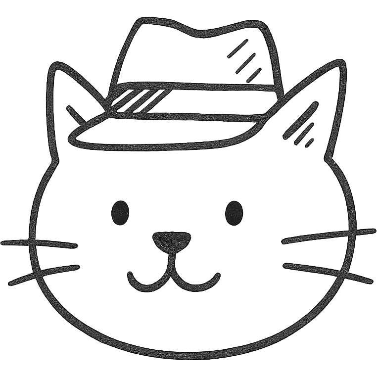 cat wearing a hat emoji