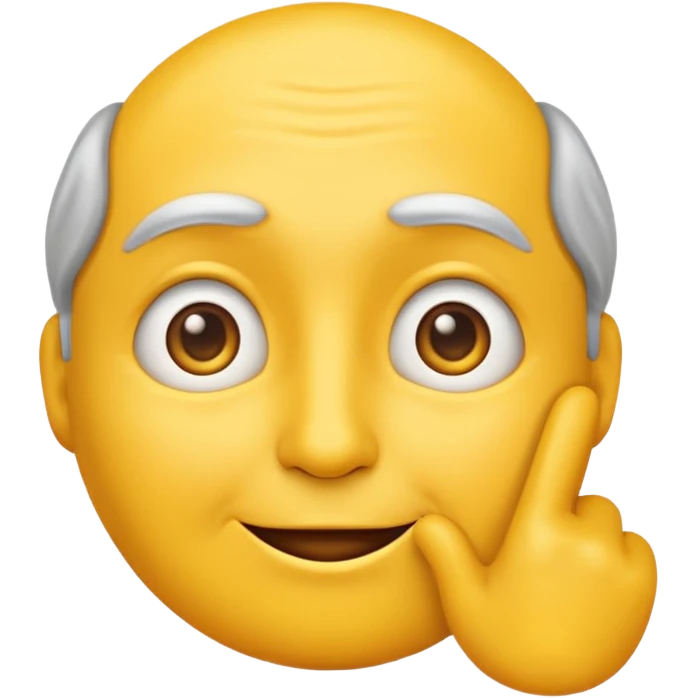 simple yellow style emoji for a  personas  "I want my wishlist...!”, - older, demanding, well connected, likes detail, and difference
Convinced over time and well read
 emoji