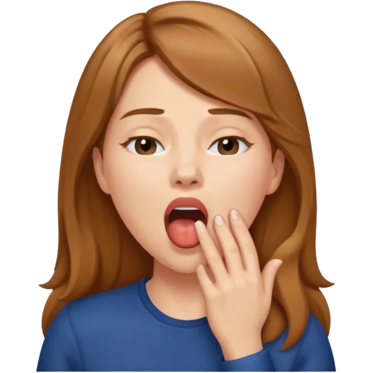 woman Yawning with Hand on Mouth, emoji