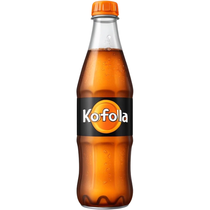 Czech Kofola black and orange in a plastic bottle emoji