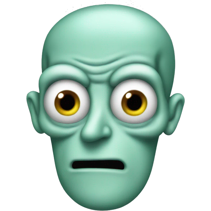 Evil squidward emoji