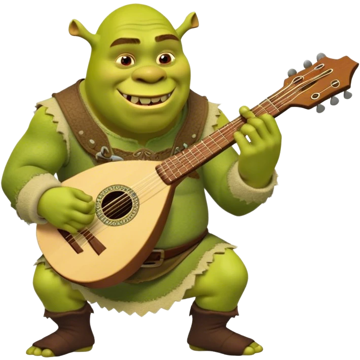 Shrek with balalaika emoji
