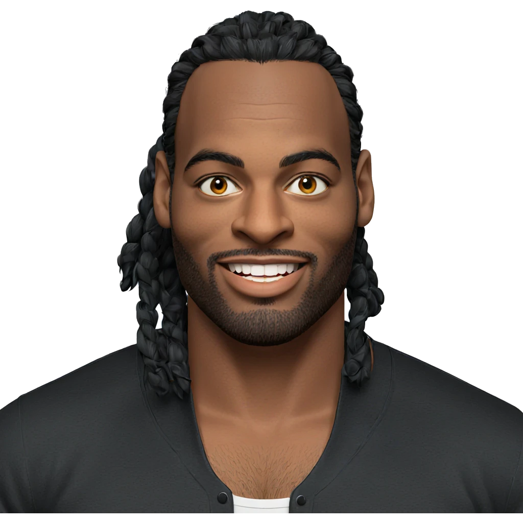 smiling dark-skinned male portrait emoji
