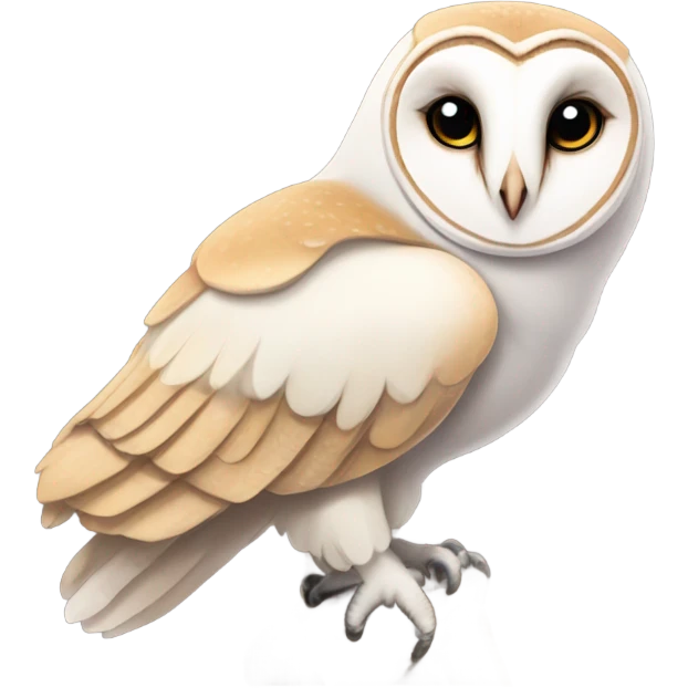 Barn owl with unicorn horn on its head emoji