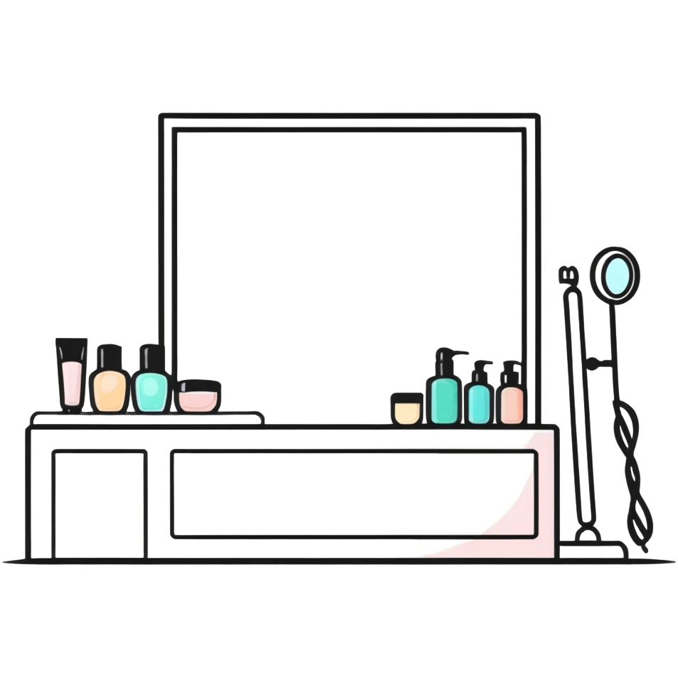 beauty salon class with students learning hairdressing emoji
