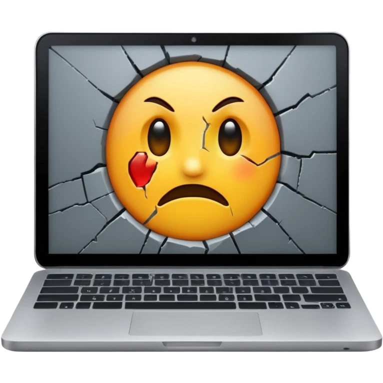 cracked laptop emoji